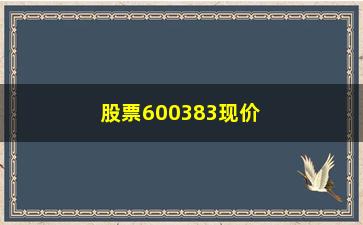 “股票600383现价(601555